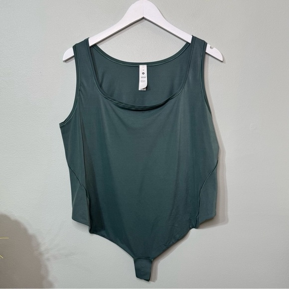 Lululemon Wundermost Square Neck Nulu Bodysuit Sleeveless Forest Green 1X NWT - Picture 6 of 10